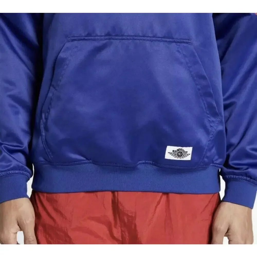 Nike Air Jordan Wings Pullover Jacket Mens Size XL Satin Feel AO0406-455